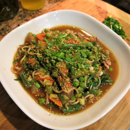 Ramen with Chinese Greens and Ginger