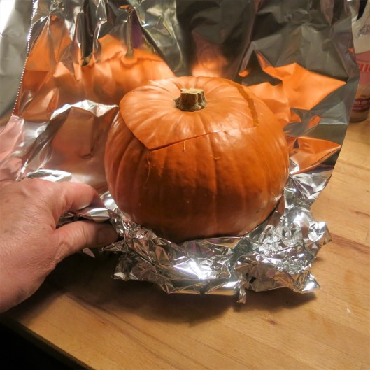 Making a Foil Collare for Heavenly Stuffed Pumpkin