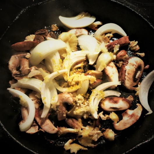 Pork with Mushrooms, Herbs and Apples